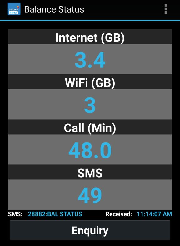 Celcom First Data Status