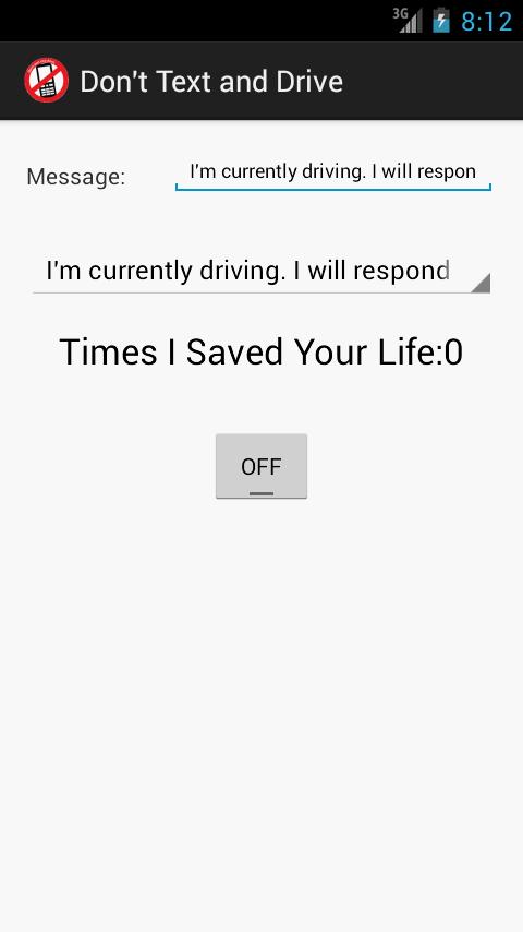Don't Text and Drive