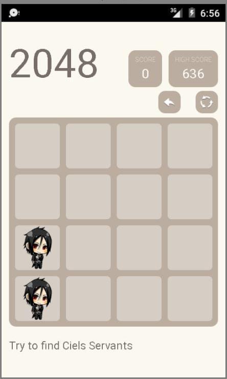 Black Butler 2048 Puzzle