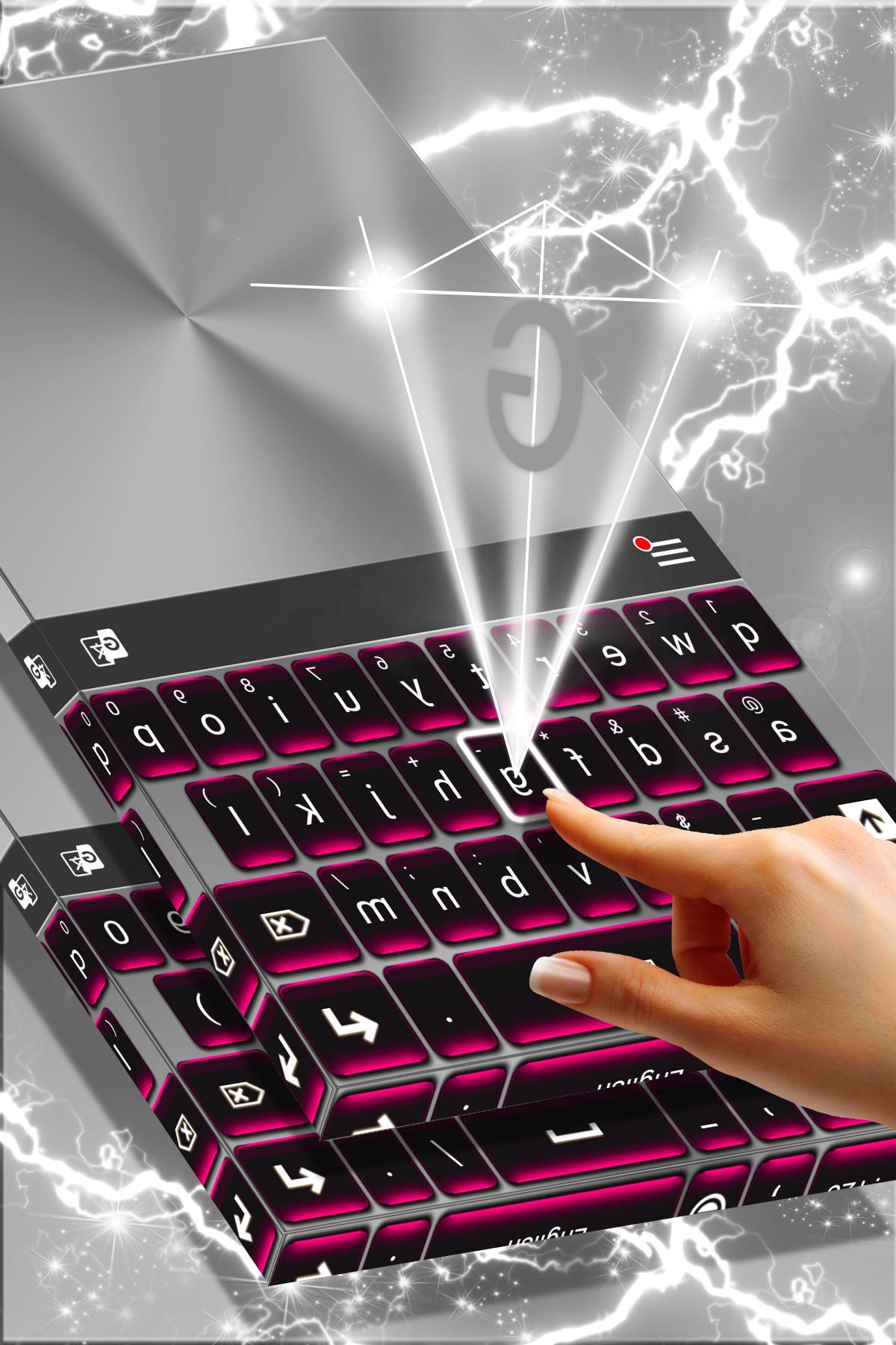 Pink Chrome Keyboard Theme
