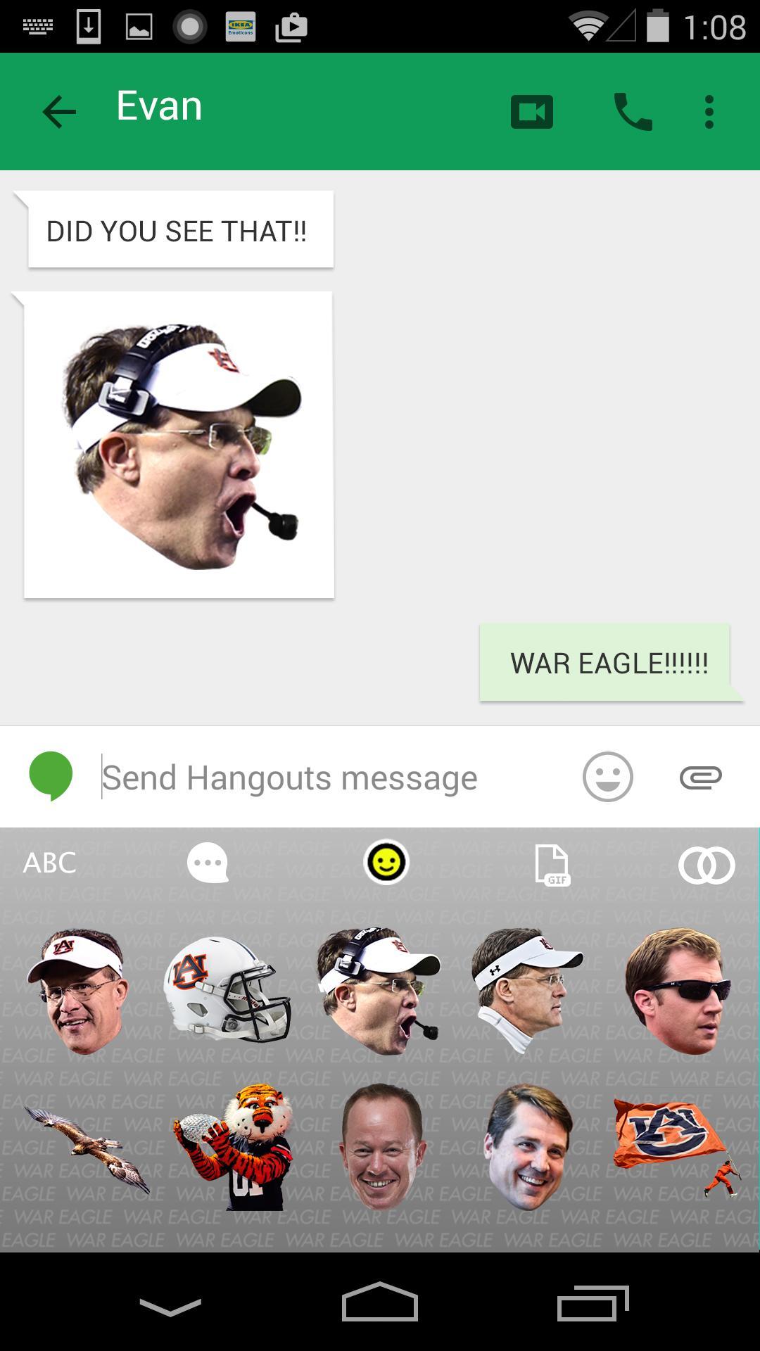 Auburn Emoji Keyboard