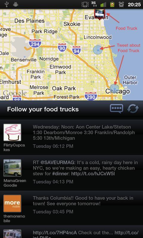 Food Trucks - Map and Twitter