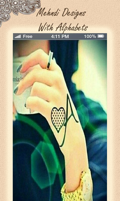 Mehndi Name Design - Name On Hand With Mehndi