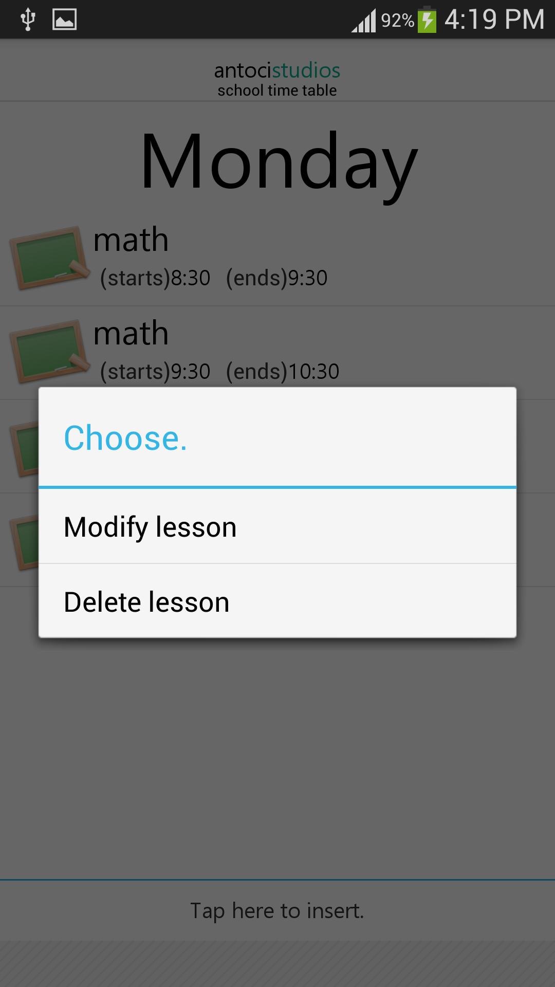 School Time Table 2014