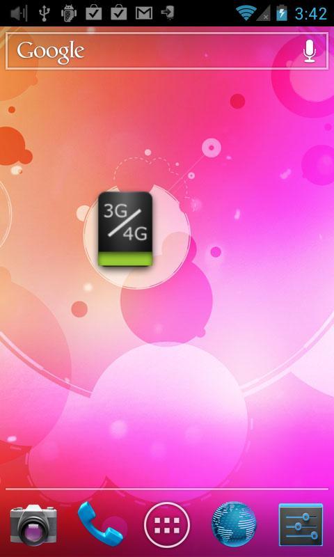 Mobile data enabler widget 3G