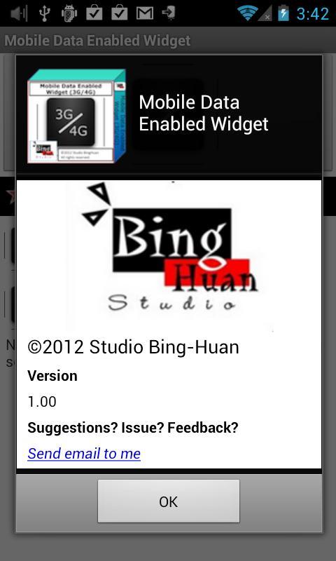 Mobile data enabler widget 3G