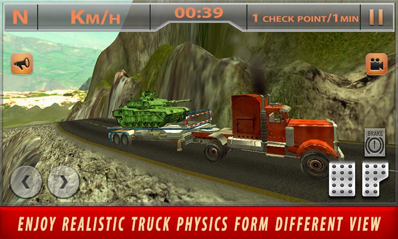 Cargo Truck Driver hill climb