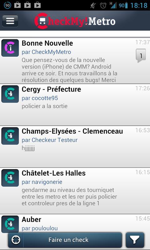 CheckMyMetro Paris