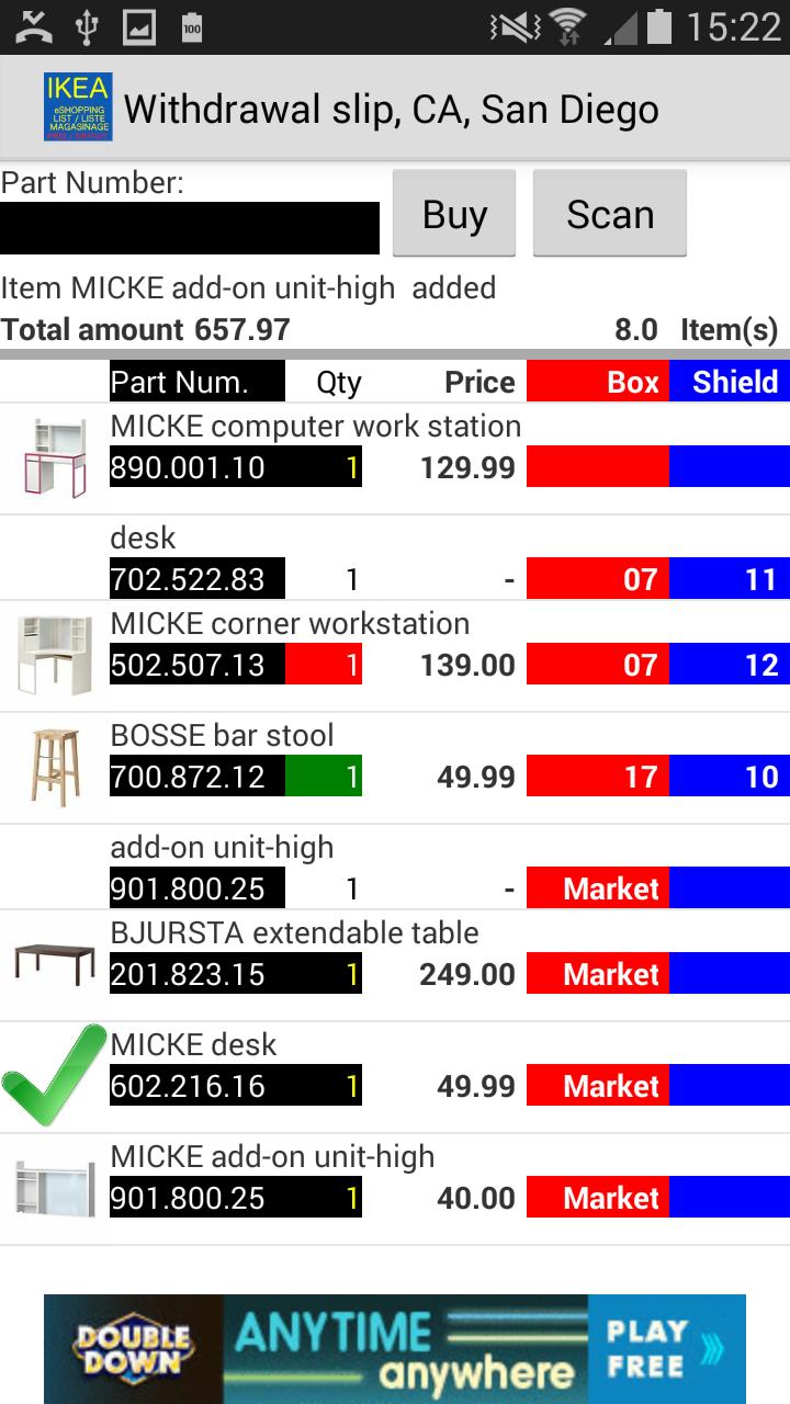 Shopping List at Ikea - Free
