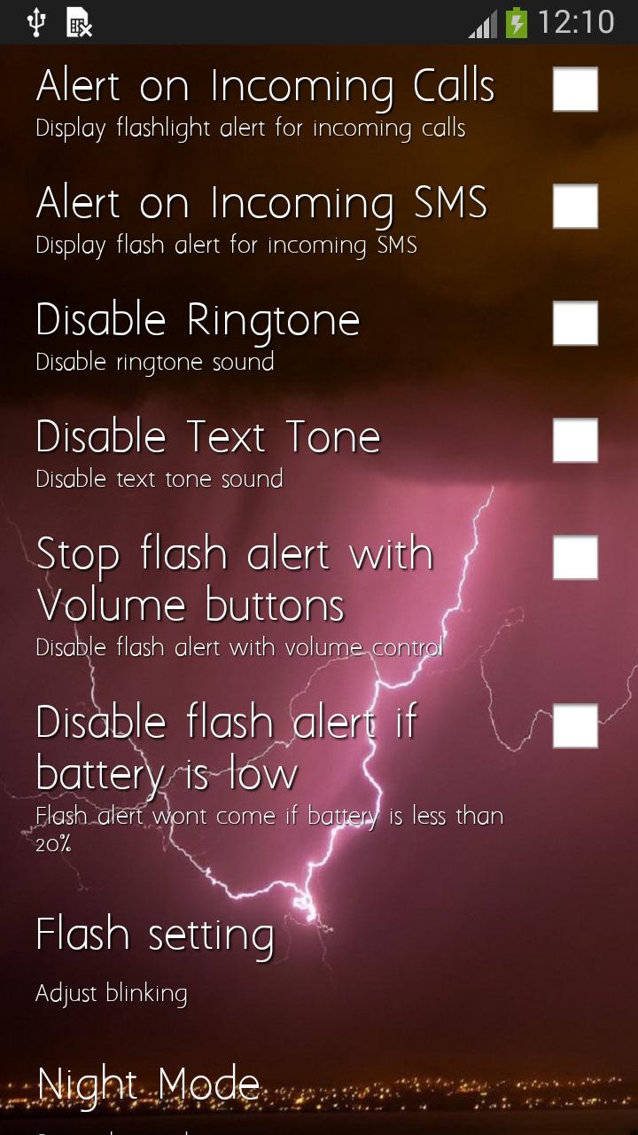 Flash Alert on Call SMS