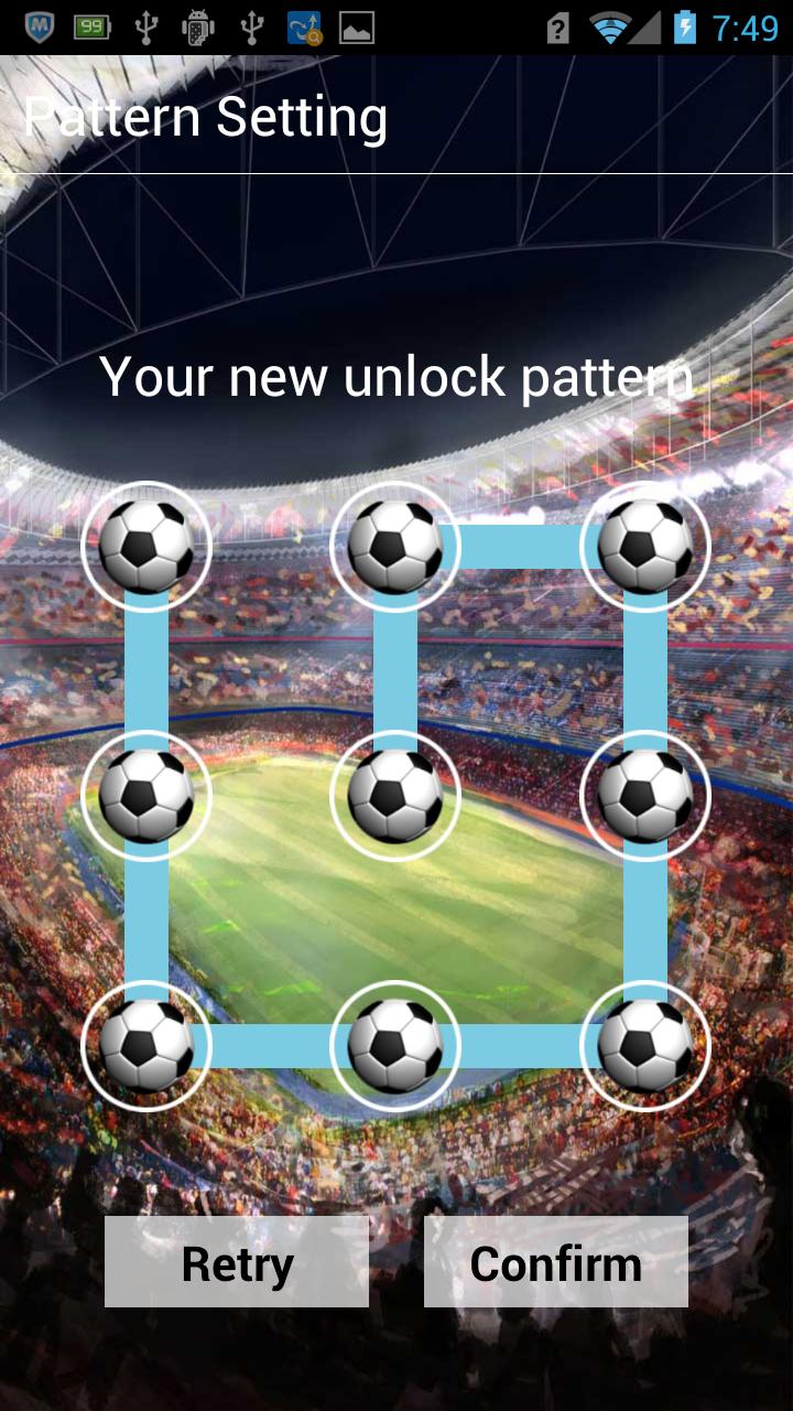 Football Pattern Live Lock-LWP