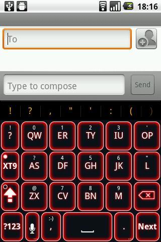 Glow Legacy Red Keyboard Skin