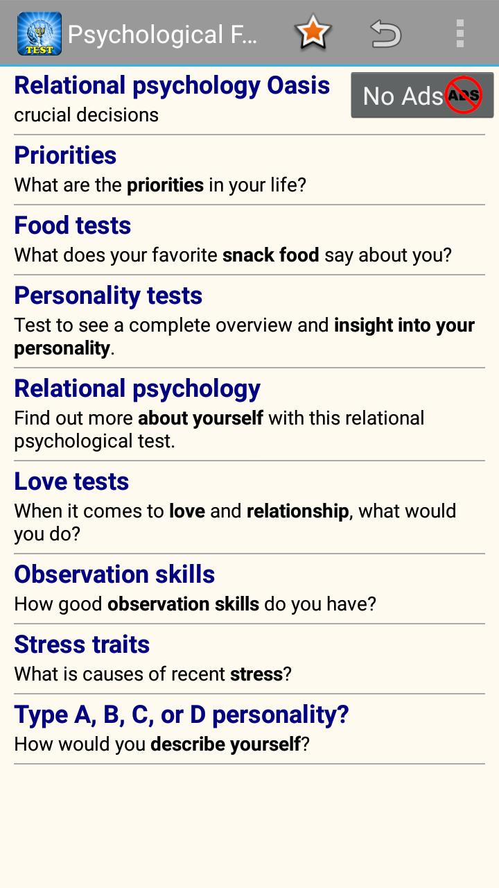 Psychological Fun Test