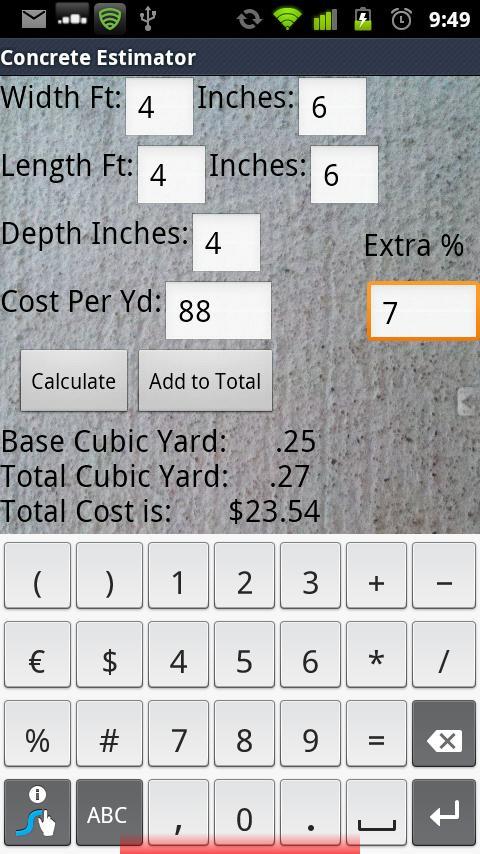 Concrete Estimator