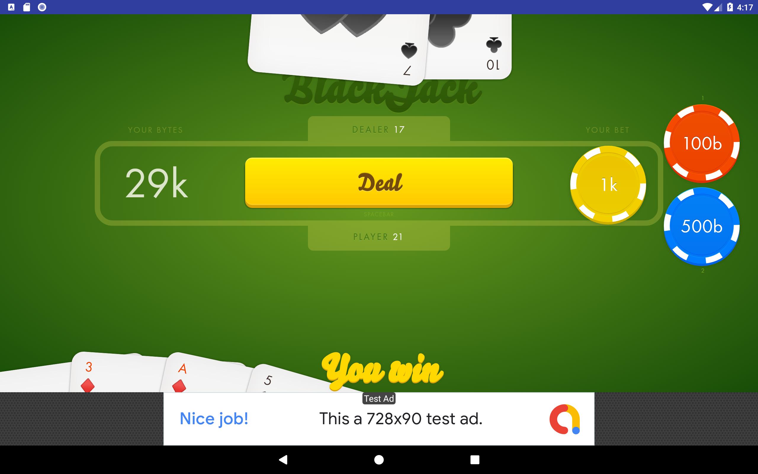 Blackjack 21 Single Deck