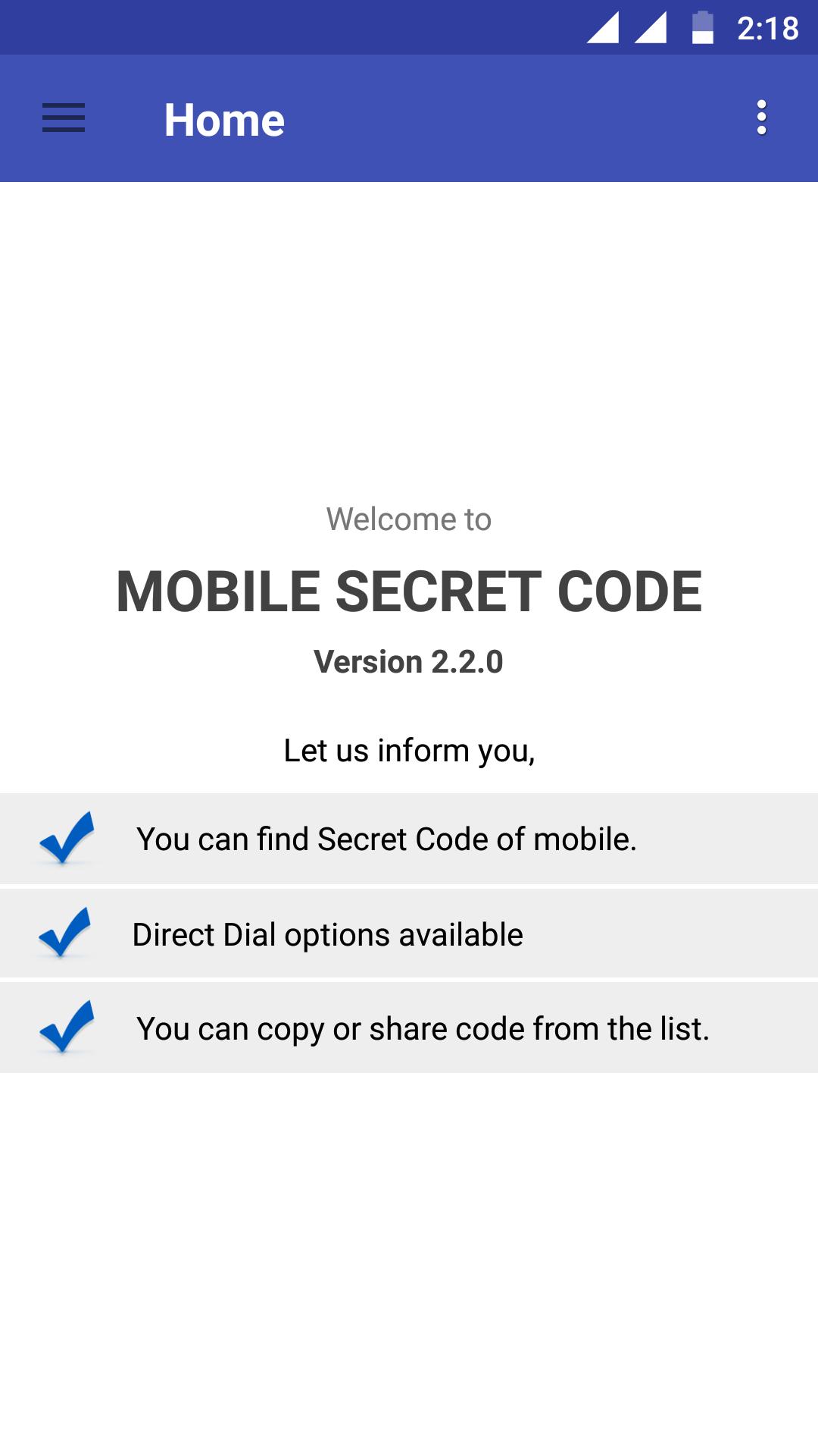 Mobile Secret Codes