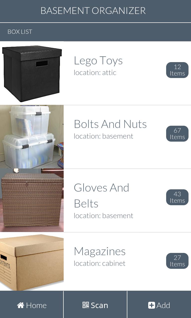 Basement - Storage Organizer