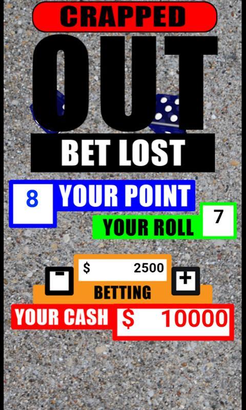 Street Craps Dice Game