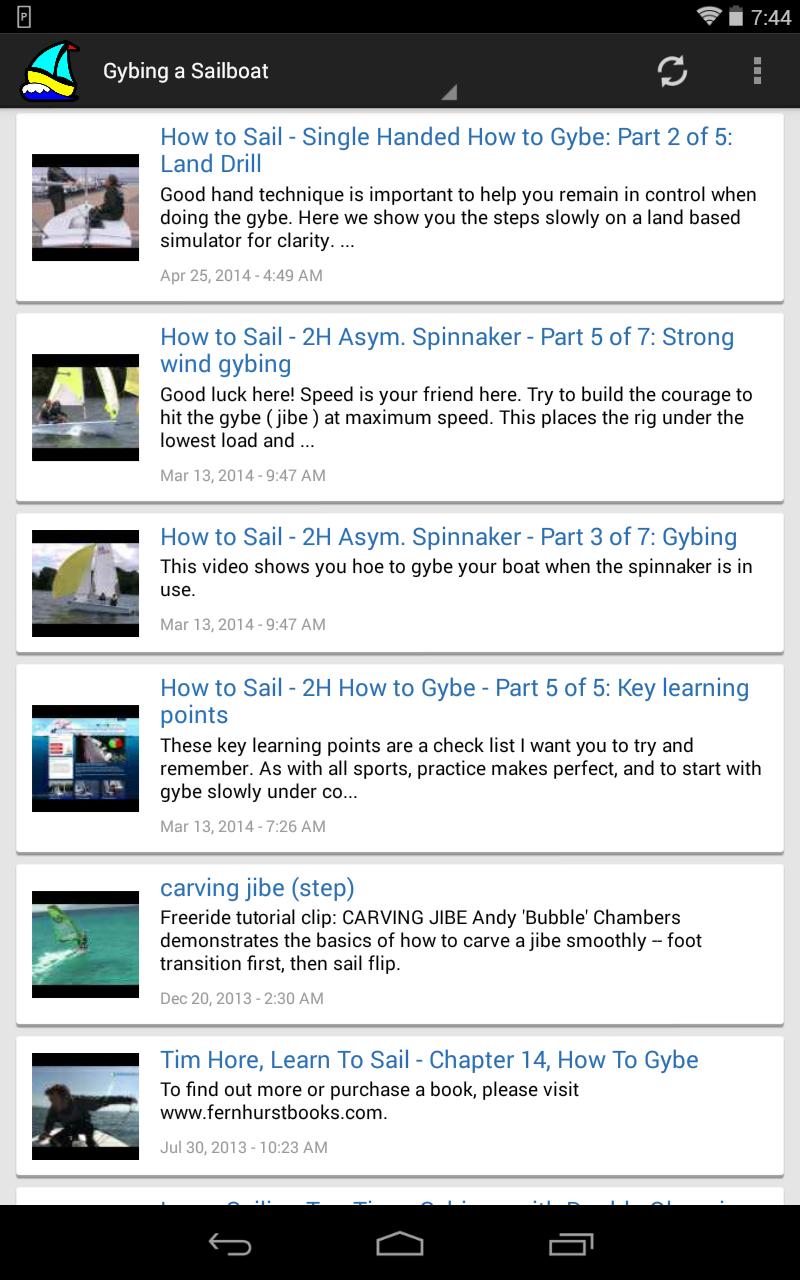 Sailing Lesson Videos