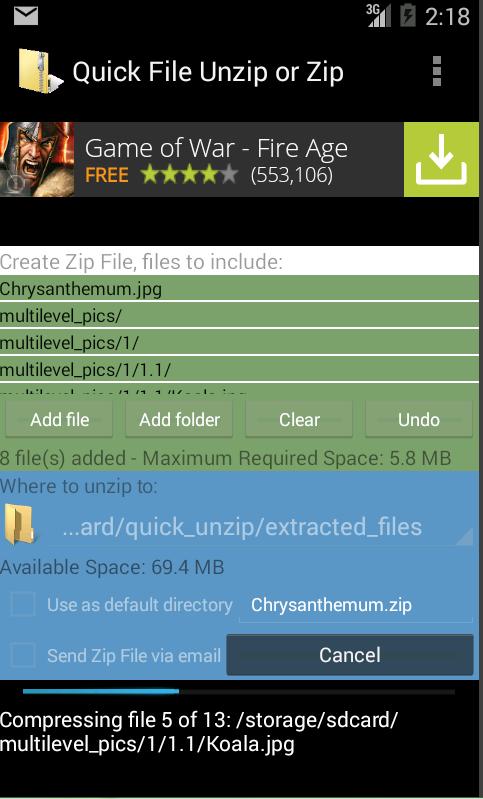 Quick File Unzip Or Zip (QUOZ)