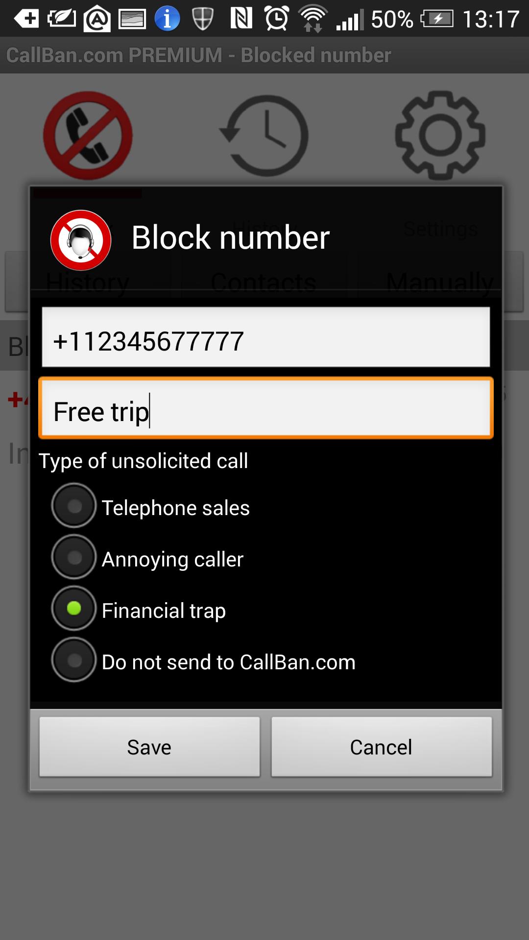 CallBan.com stops phone spam!