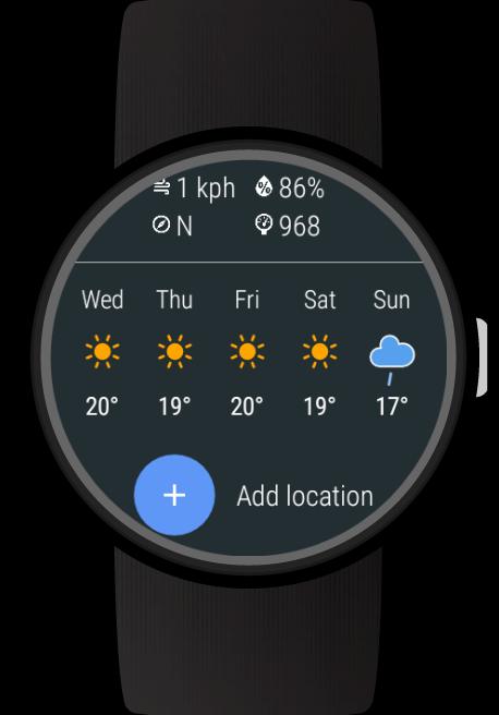 Weather for Wear OS (Android W