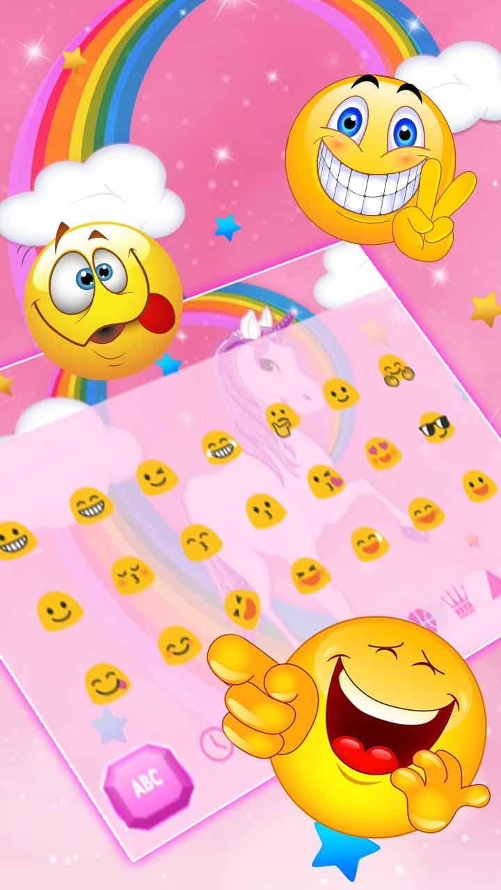 Pink Horse Unicorn Keyboard Theme