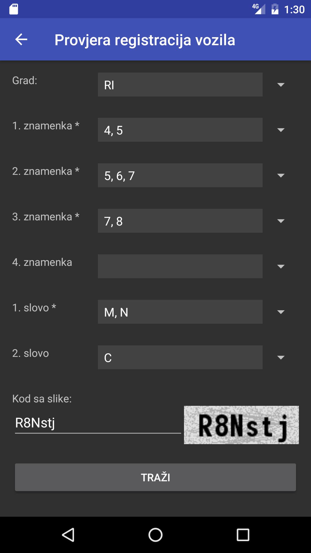 Provjera registracija vozila