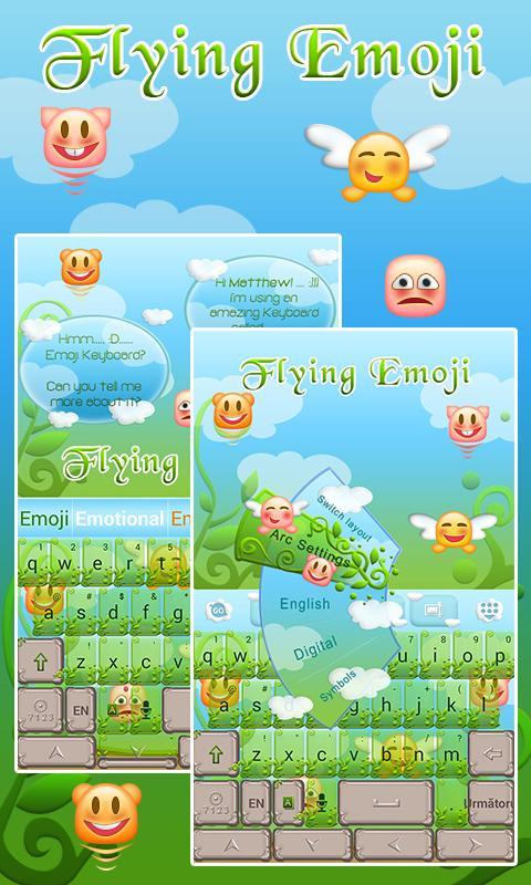 Flying Emoji GO Keyboard Theme