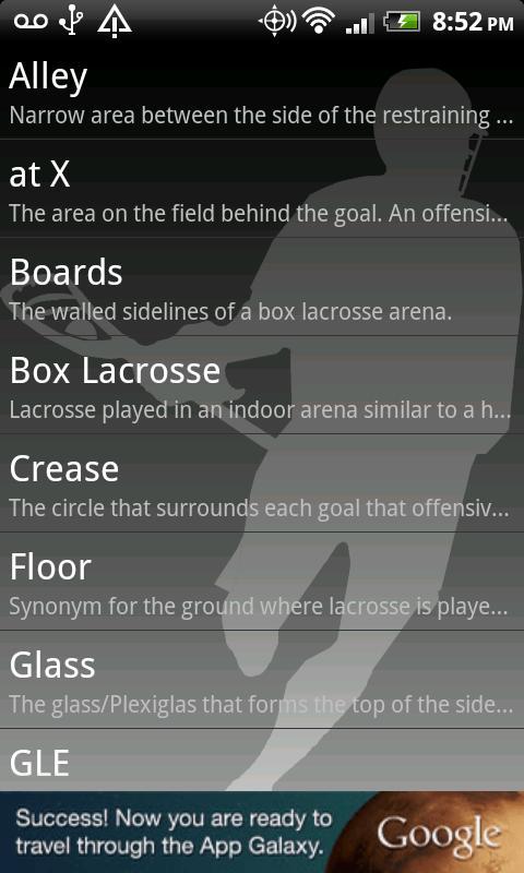 Lacrosse Dictionary