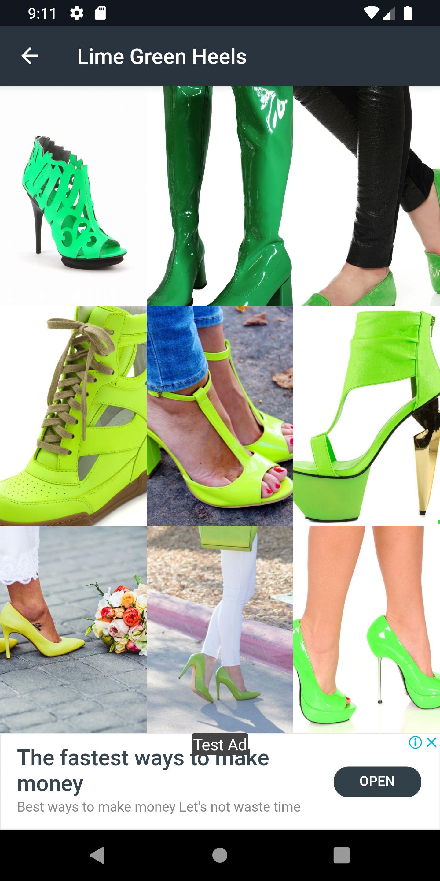 Lime Green Heels