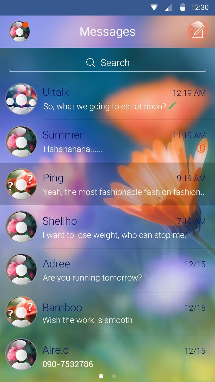 GO SMS PRO FLORID THEME
