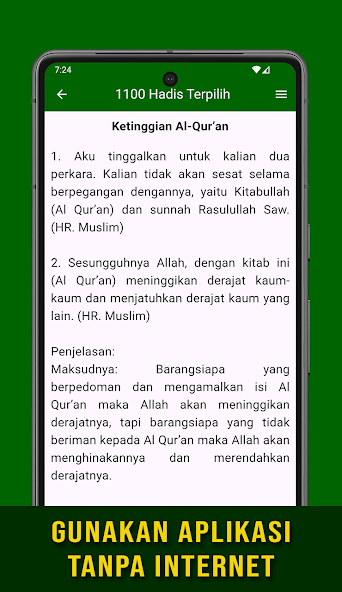 1100 Hadis Terpilih Offline