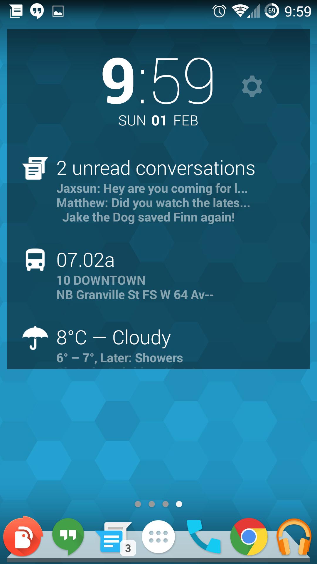 Messenger DashClock Extension