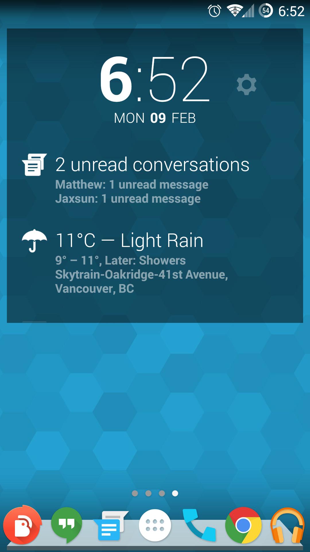 Messenger DashClock Extension