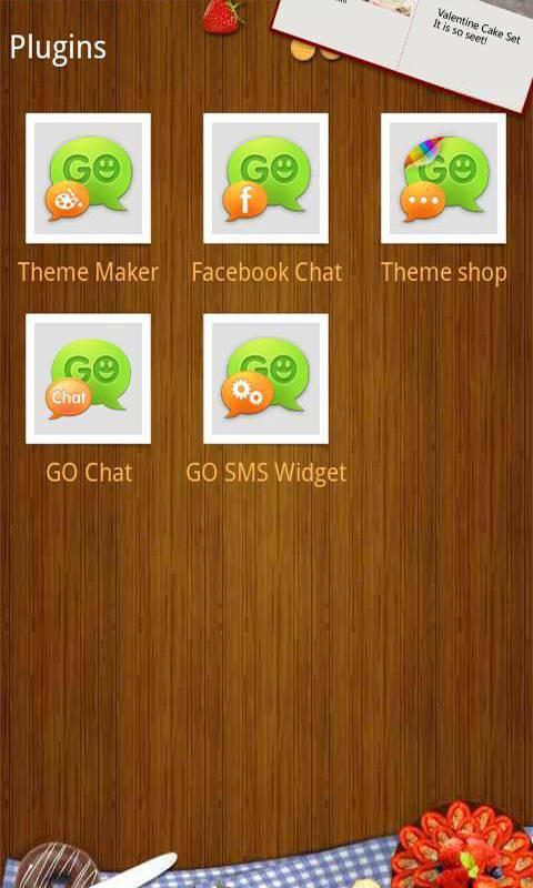 GO SMS Pro Romantic fruit them