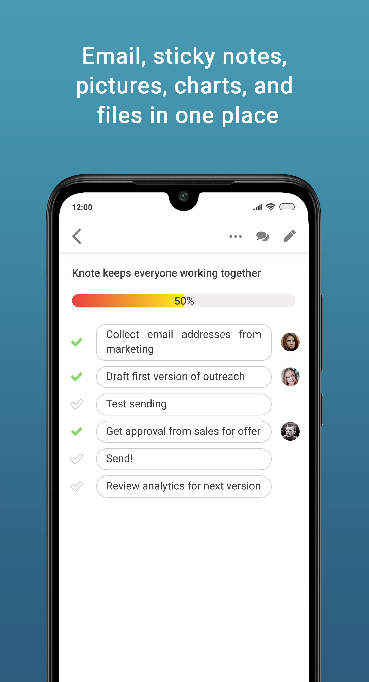 Knote team dashboard