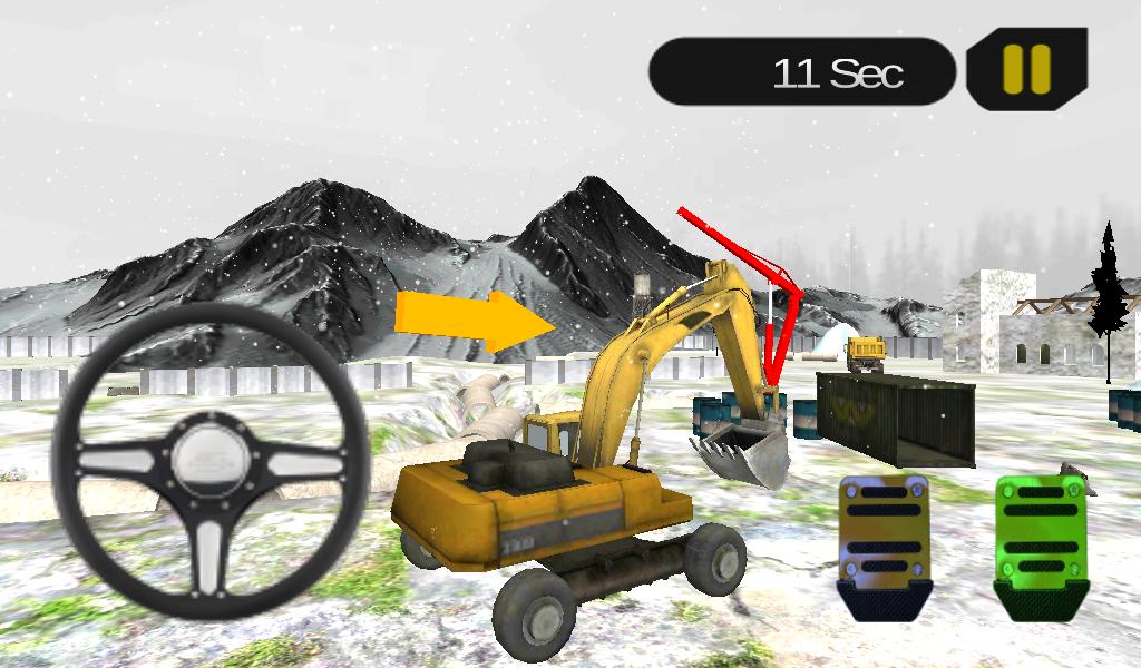 Crane Sim Heavy Excavator Snow