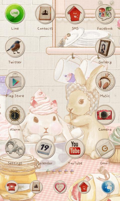 Tee cup rabbit icon theme