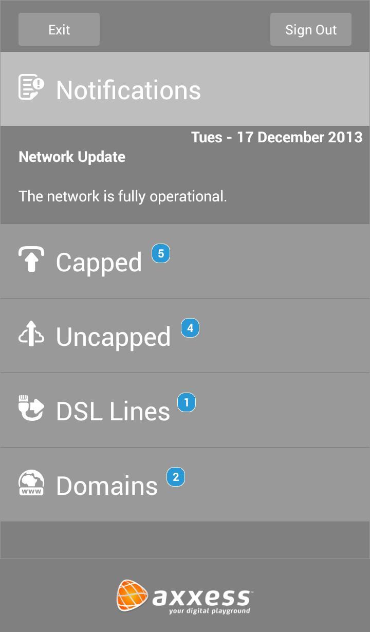 Axxess Reseller Control Panel