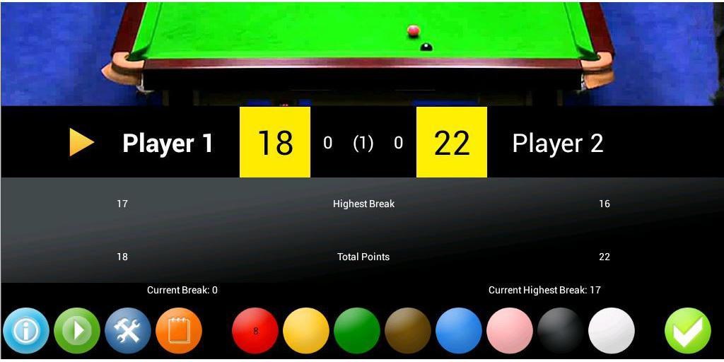 Super Snooker Scoreboard