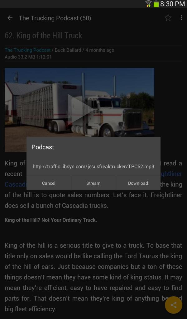 Trucker's Audio Podcasts