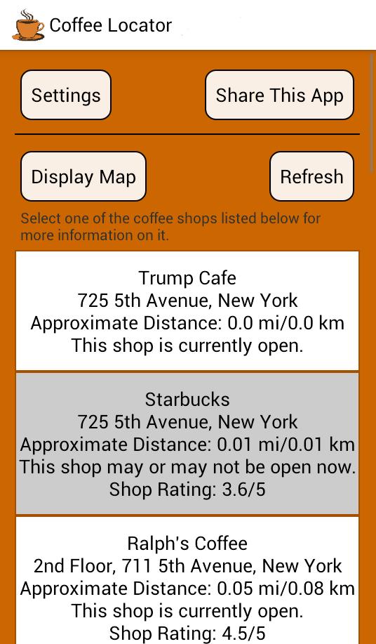 Coffee Locator
