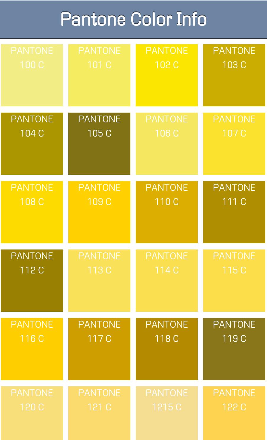 Pantone Color Info