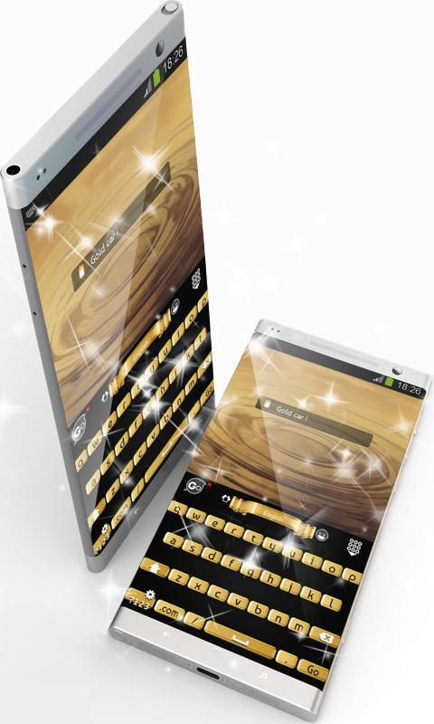 Gold car GO Keyboard