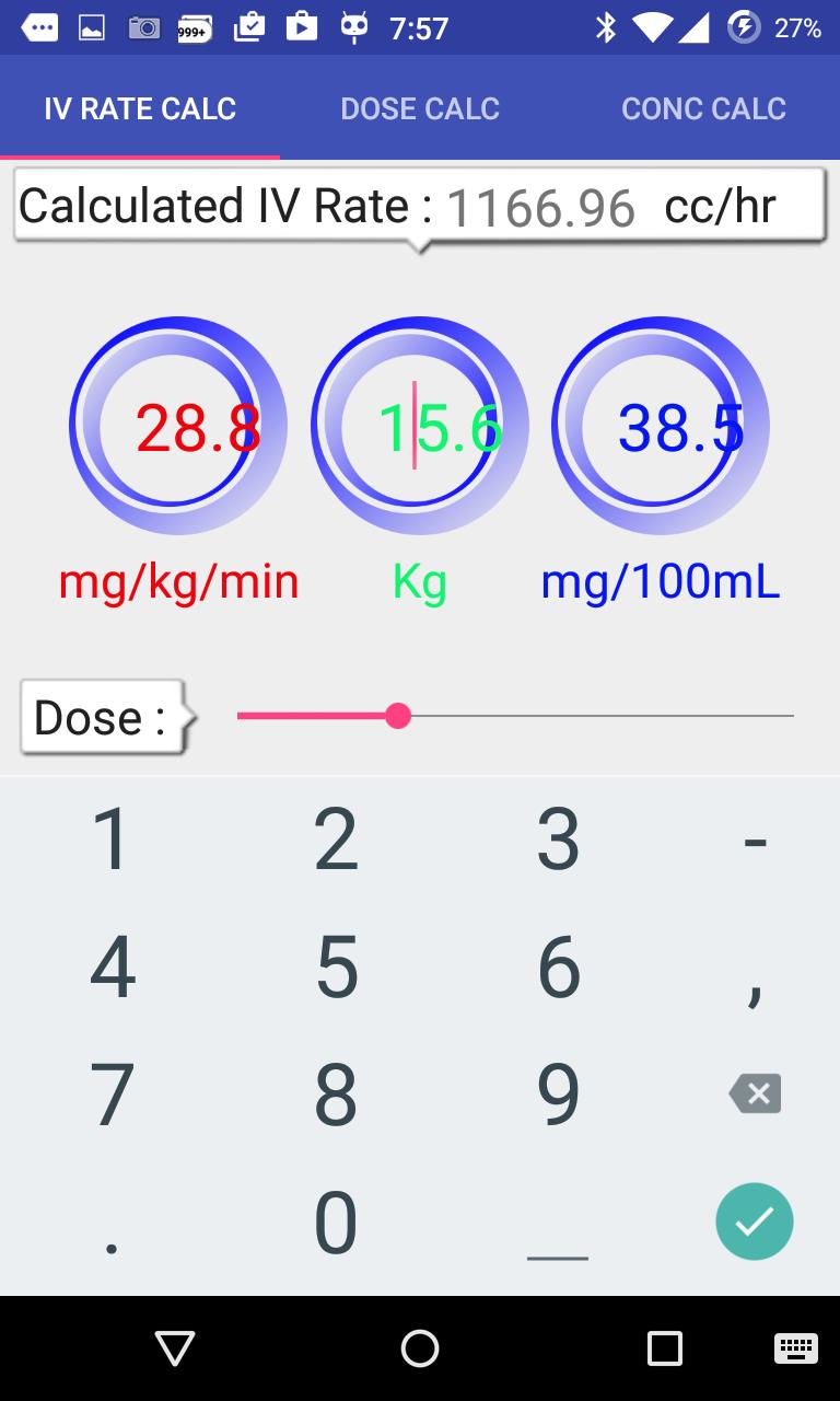 IV Drip Infusion : Drug Rate
