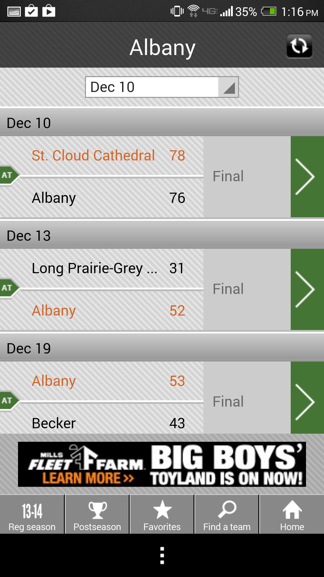 Boys' Basketball Scoreboard