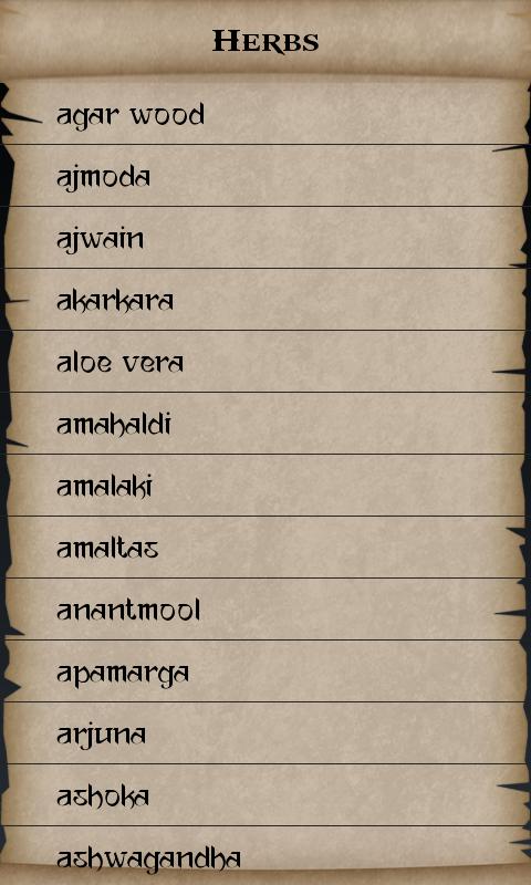 Ayurvedic Herbs