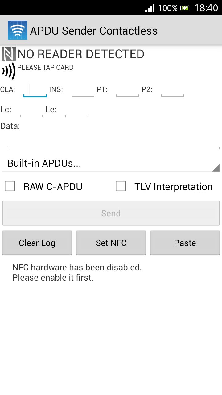 APDU Sender Contactless