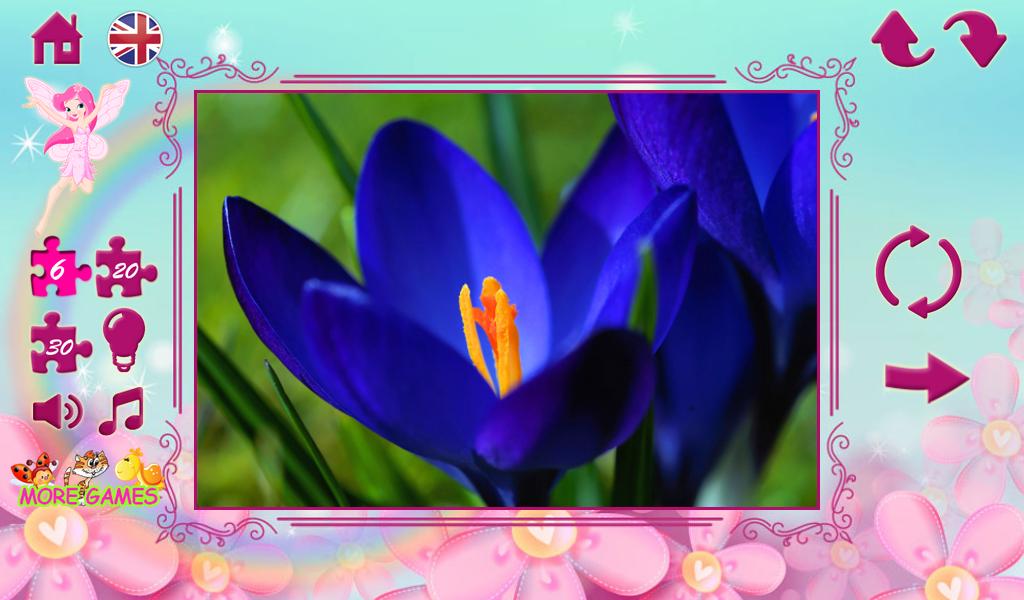 Puzzles for girls: flowers